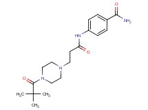 4-({3-[4-(2,2-dimethylpropanoyl)piperazin-1-yl]propanoyl}amino)benzamide