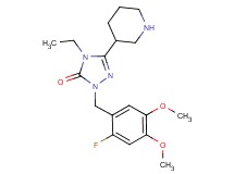 4-ethyl-2-(2-fluoro-4,5-dimethoxybenzyl)-5-(3-piperidinyl)-2,4-dihydro-3H-1,2,4-triazol-3-one hydrochloride
