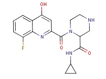 N-cyclopropyl-1-[(8-fluoro-4-hydroxy-2-quinolinyl)carbonyl]-2-piperazinecarboxamide
