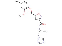 5-[(2-methoxy-4-methylphenoxy)methyl]-N-[1-methyl-2-(1H-1,2,4-triazol-1-yl)ethyl]-3-isoxazolecarboxamide
