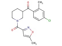 (4-chloro-2-methylphenyl){1-[(5-methyl-3-isoxazolyl)carbonyl]-3-piperidinyl}methanone