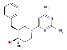(3S*,4R*)-3-benzyl-1-(2,6-diaminopyrimidin-4-yl)-4-methylpiperidin-4-ol