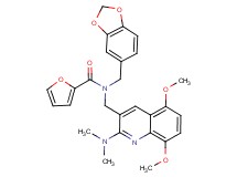 N-(1,3-benzodioxol-5-ylmethyl)-N-{[2-(dimethylamino)-5,8-dimethoxy-3-quinolinyl]methyl}-2-furamide