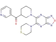 3-pyridinyl{1-[6-(4-thiomorpholinyl)[1,2,5]oxadiazolo[3,4-b]pyrazin-5-yl]-3-piperidinyl}methanone