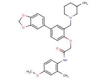 2-{4-(1,3-benzodioxol-5-yl)-2-[(3-methyl-1-piperidinyl)methyl]phenoxy}-N-(4-methoxy-2-methylphenyl)acetamide