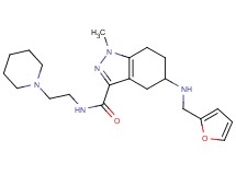 5-[(2-furylmethyl)amino]-1-methyl-N-[2-(1-piperidinyl)ethyl]-4,5,6,7-tetrahydro-1H-indazole-3-carboxamide