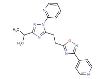 2-{3-isopropyl-5-[2-(3-pyridin-4-yl-1,2,4-oxadiazol-5-yl)ethyl]-1H-1,2,4-triazol-1-yl}pyridine