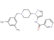 N-{1-[1-(3,5-dimethylbenzyl)-4-piperidinyl]-1H-pyrazol-5-yl}nicotinamide