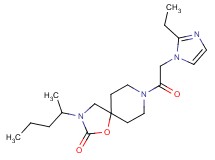8-[(2-ethyl-1H-imidazol-1-yl)acetyl]-3-(1-methylbutyl)-1-oxa-3,8-diazaspiro[4.5]decan-2-one
