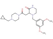 3-{2-[4-(cyclopropylmethyl)-1-piperazinyl]-2-oxoethyl}-4-(3,5-dimethoxybenzyl)-2-piperazinone