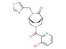(1S*,5R*)-3-[(3-hydroxy-2-pyridinyl)carbonyl]-6-(1,3-thiazol-4-ylmethyl)-3,6-diazabicyclo[3.2.2]nonan-7-one