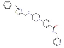 4-(4-{[(2-benzyl-1,3-thiazol-4-yl)methyl]amino}-1-piperidinyl)-N-(3-pyridinylmethyl)benzamide