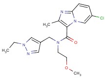 6-chloro-N-[(1-ethyl-1H-pyrazol-4-yl)methyl]-N-(2-methoxyethyl)-2-methylimidazo[1,2-a]pyridine-3-carboxamide