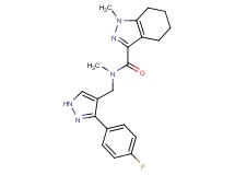 N-{[3-(4-fluorophenyl)-1H-pyrazol-4-yl]methyl}-N,1-dimethyl-4,5,6,7-tetrahydro-1H-indazole-3-carboxamide