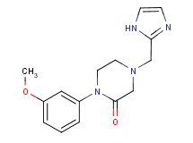 4-(1H-imidazol-2-ylmethyl)-1-(3-methoxyphenyl)-2-piperazinone