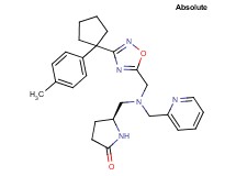(5S)-5-{[({3-[1-(4-methylphenyl)cyclopentyl]-1,2,4-oxadiazol-5-yl}methyl)(2-pyridinylmethyl)amino]methyl}-2-pyrrolidinone