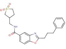 N-[(1,1-dioxidotetrahydro-3-thienyl)methyl]-2-(3-phenylpropyl)-1,3-benzoxazole-5-carboxamide