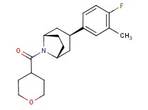(3-endo)-3-(4-fluoro-3-methylphenyl)-8-(tetrahydro-2H-pyran-4-ylcarbonyl)-8-azabicyclo[3.2.1]octane