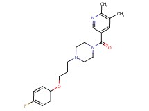 1-[(5,6-dimethylpyridin-3-yl)carbonyl]-4-[3-(4-fluorophenoxy)propyl]piperazine