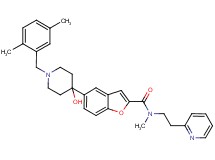 5-[1-(2,5-dimethylbenzyl)-4-hydroxy-4-piperidinyl]-N-methyl-N-[2-(2-pyridinyl)ethyl]-1-benzofuran-2-carboxamide