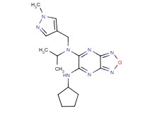 N'-cyclopentyl-N-isopropyl-N-[(1-methyl-1H-pyrazol-4-yl)methyl][1,2,5]oxadiazolo[3,4-b]pyrazine-5,6-diamine