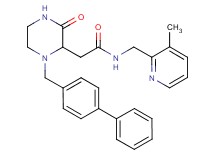2-[1-(4-biphenylylmethyl)-3-oxo-2-piperazinyl]-N-[(3-methyl-2-pyridinyl)methyl]acetamide