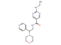 2-(ethylamino)-N-[2-(4-morpholinyl)-2-(4-pyridinyl)ethyl]-5-pyrimidinecarboxamide