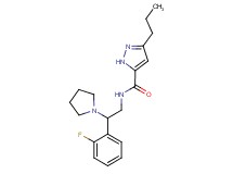 N-[2-(2-fluorophenyl)-2-(1-pyrrolidinyl)ethyl]-3-propyl-1H-pyrazole-5-carboxamide