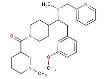(2-(3-methoxyphenyl)-1-{1-[(1-methyl-3-piperidinyl)carbonyl]-4-piperidinyl}ethyl)methyl(2-pyridinylmethyl)amine