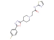 3-{4-[5-(4-fluorophenyl)-1,3,4-oxadiazol-2-yl]piperidin-1-yl}-N-1,3-thiazol-2-ylpropanamide