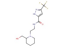 N-{2-[2-(hydroxymethyl)piperidin-1-yl]ethyl}-3-(trifluoromethyl)-1H-pyrazole-5-carboxamide