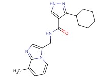 3-cyclohexyl-N-[(8-methylimidazo[1,2-a]pyridin-3-yl)methyl]-1H-pyrazole-4-carboxamide