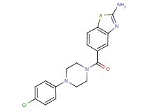 5-{[4-(4-chlorophenyl)-1-piperazinyl]carbonyl}-1,3-benzothiazol-2-amine bis(trifluoroacetate)