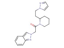 2-(2-oxo-2-{2-[2-(1H-pyrazol-1-yl)ethyl]-1-piperidinyl}ethyl)-2H-indazole