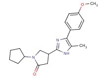 1-cyclopentyl-4-[4-(4-methoxyphenyl)-5-methyl-1H-imidazol-2-yl]-2-pyrrolidinone