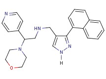2-(4-morpholinyl)-N-{[3-(1-naphthyl)-1H-pyrazol-4-yl]methyl}-2-(4-pyridinyl)ethanamine