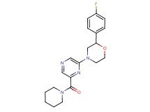 2-(4-fluorophenyl)-4-[6-(piperidin-1-ylcarbonyl)pyrazin-2-yl]morpholine