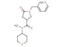 N-methyl-5-oxo-1-(3-pyridinylmethyl)-N-(tetrahydro-2H-thiopyran-4-yl)-3-pyrrolidinecarboxamide