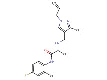2-{[(1-allyl-3-methyl-1H-pyrazol-4-yl)methyl]amino}-N-(4-fluoro-2-methylphenyl)propanamide