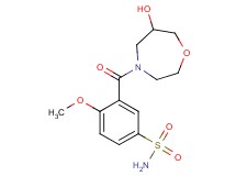 3-[(6-hydroxy-1,4-oxazepan-4-yl)carbonyl]-4-methoxybenzenesulfonamide