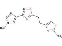 4-{2-[3-(1-methyl-1H-imidazol-4-yl)-1,2,4-oxadiazol-5-yl]ethyl}-1,3-thiazol-2-amine