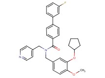 N-[3-(cyclopentyloxy)-4-methoxybenzyl]-3'-fluoro-N-(4-pyridinylmethyl)-4-biphenylcarboxamide