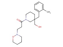 {3-(2-methylbenzyl)-1-[3-(1,2-oxazinan-2-yl)propanoyl]-3-piperidinyl}methanol