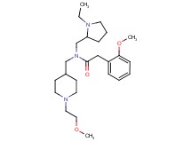 N-[(1-ethyl-2-pyrrolidinyl)methyl]-N-{[1-(2-methoxyethyl)-4-piperidinyl]methyl}-2-(2-methoxyphenyl)acetamide