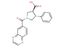 (3S*,4R*)-4-phenyl-1-(quinoxalin-6-ylcarbonyl)pyrrolidine-3-carboxylic acid