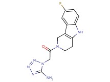 1-[2-(8-fluoro-1,3,4,5-tetrahydro-2H-pyrido[4,3-b]indol-2-yl)-2-oxoethyl]-1H-tetrazol-5-amine