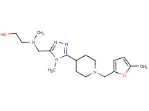 2-{methyl[(4-methyl-5-{1-[(5-methyl-2-furyl)methyl]piperidin-4-yl}-4H-1,2,4-triazol-3-yl)methyl]amino}ethanol