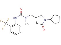 N-[(1-cyclopentyl-5-oxopyrrolidin-3-yl)methyl]-N-methyl-N'-[2-(trifluoromethyl)phenyl]urea