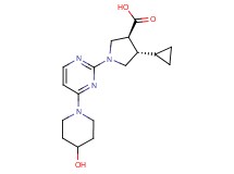 (3S*,4S*)-4-cyclopropyl-1-[4-(4-hydroxypiperidin-1-yl)pyrimidin-2-yl]pyrrolidine-3-carboxylic acid