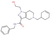 N-benzyl-5-(3-cyclohexen-1-ylmethyl)-1-(2-hydroxyethyl)-4,5,6,7-tetrahydro-1H-pyrazolo[4,3-c]pyridine-3-carboxamide